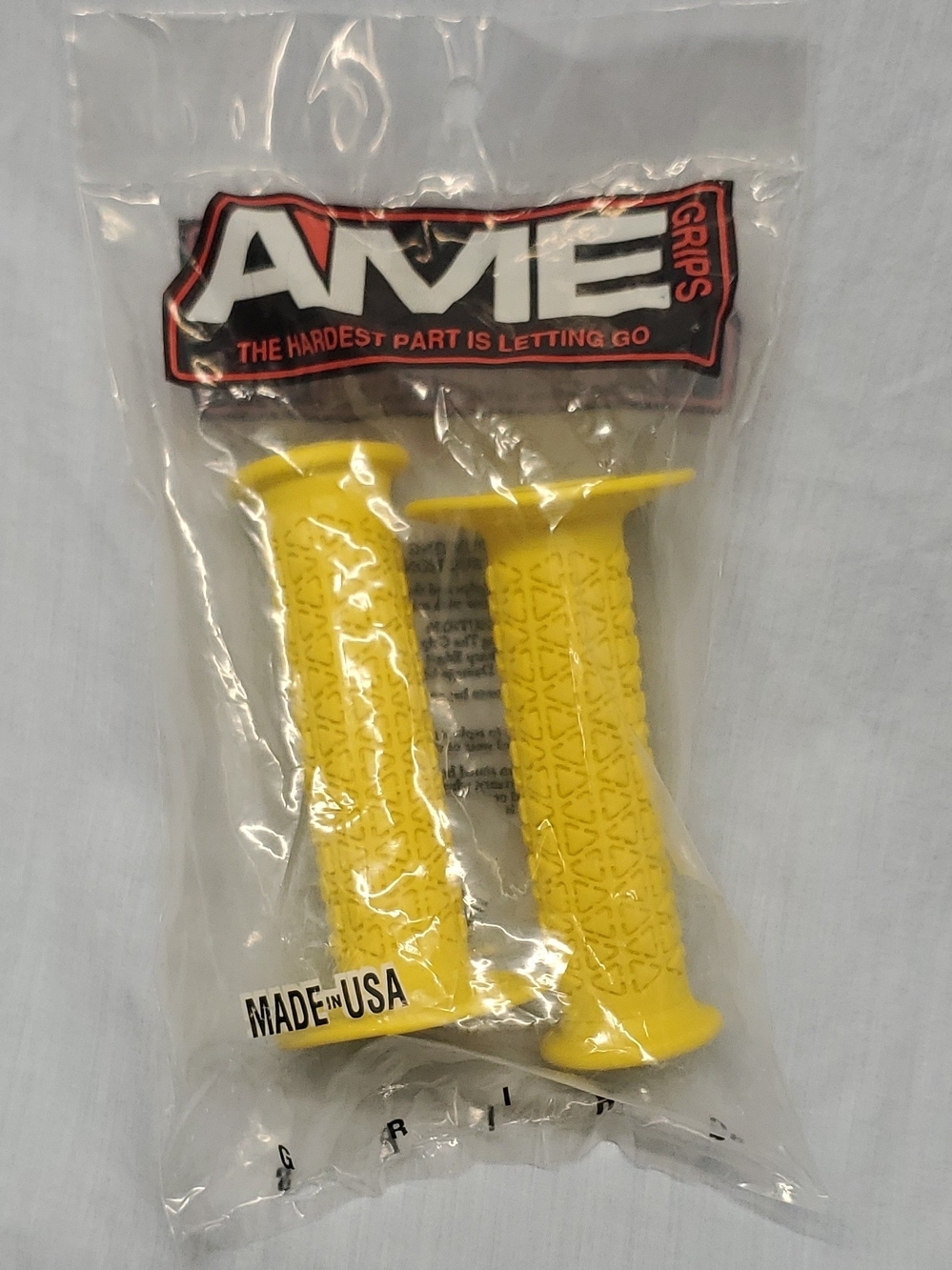 Grips Yellow Textured Handlebar Grips for Men